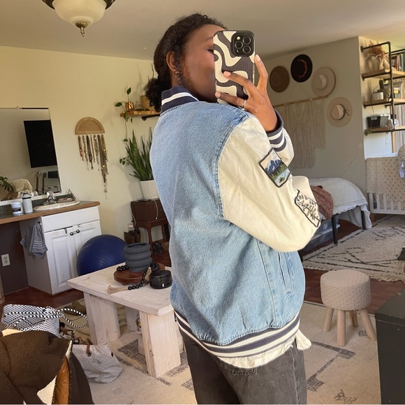 PackSun varsity denim jacket. Size - Picture 3 of 10